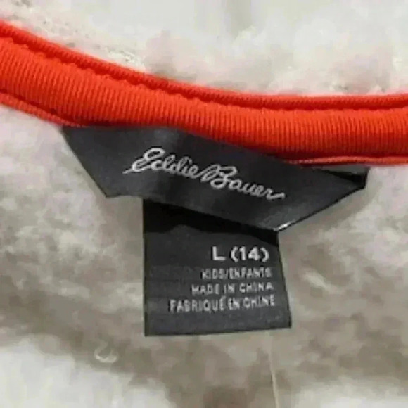 NEW Eddie Bauer Shearling‎ Fleece Hooded Vest Child’s Size 14 NWT - Picture 8 of 9